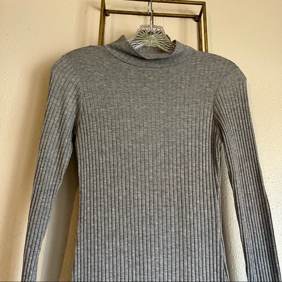 Grey Ribbed Dress - Picture 2 of 7